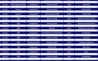 Il programma del fine settimana